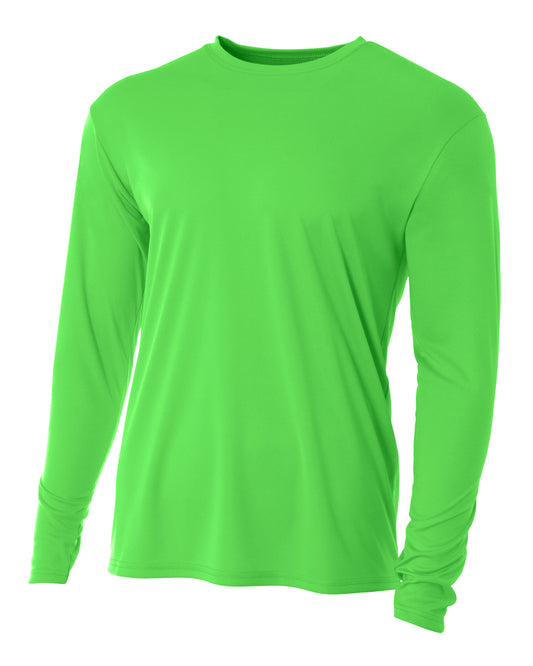 Men's Cooling Performance Long Sleeve T-Shirt - SAFETY GREEN
