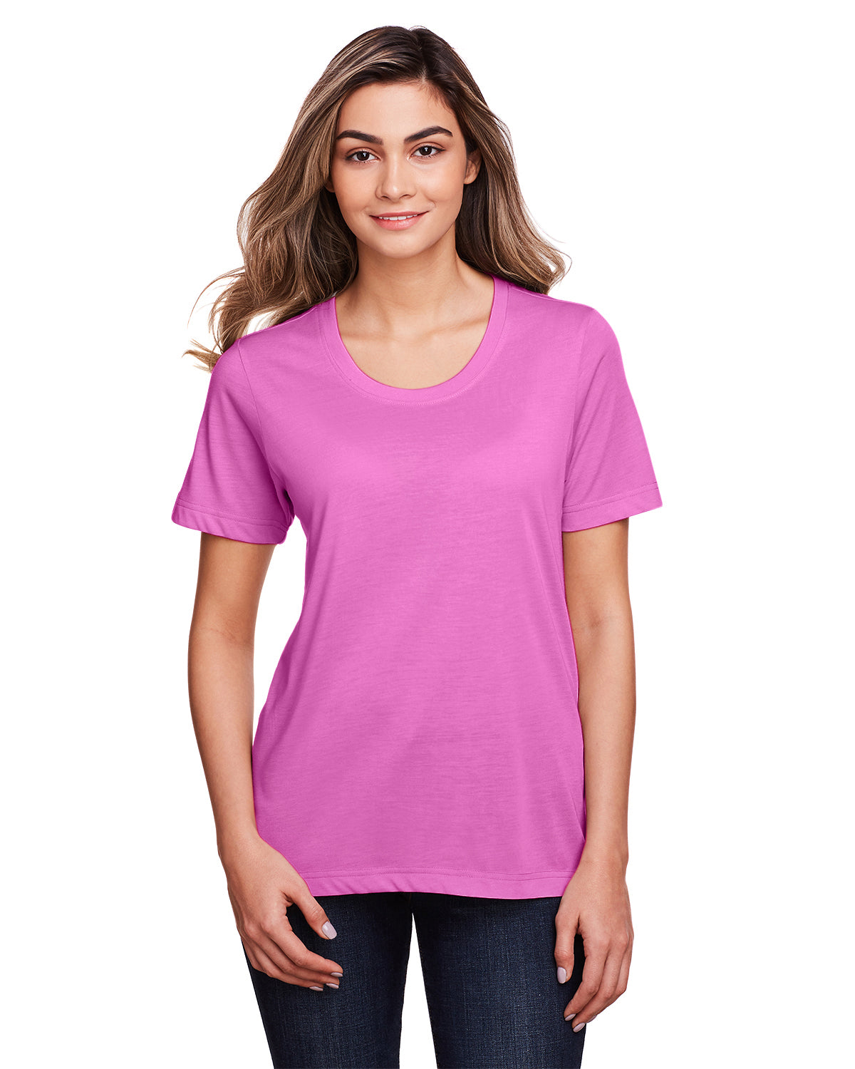 Women's Fusion ChromaSoft��� Performance T-Shirt - Charity Pink
