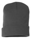 Bayside BA3825 - 100% Acrylic Knit Cuff Beanie - Graphite