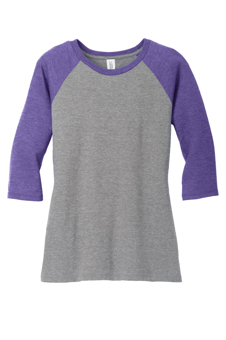 Women's Perfect Tri 3/4-Sleeve Raglan - Purple Fr / Gray French