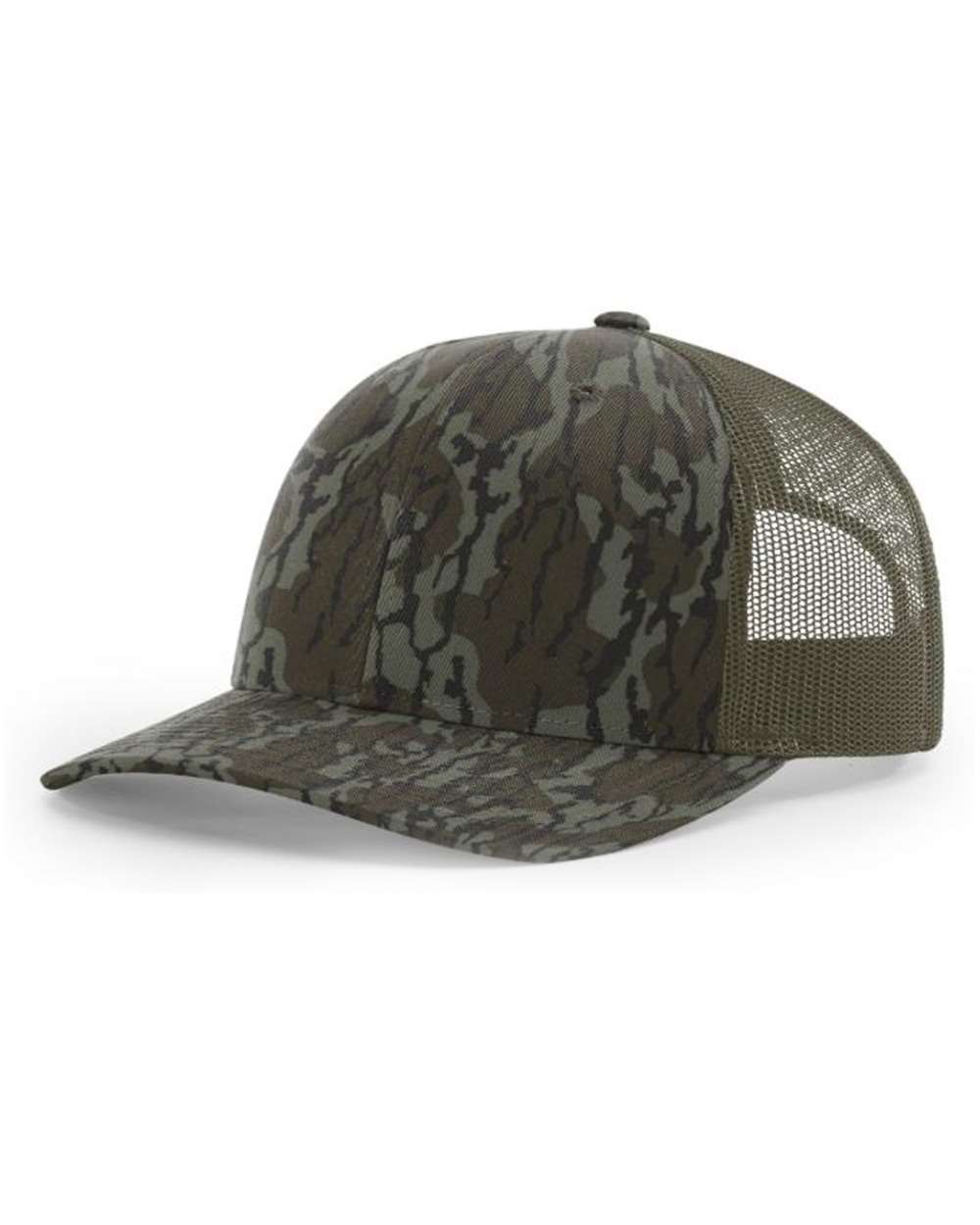 Patterned Snapback Trucker Cap - Mossy Oak Bottomland / Loden