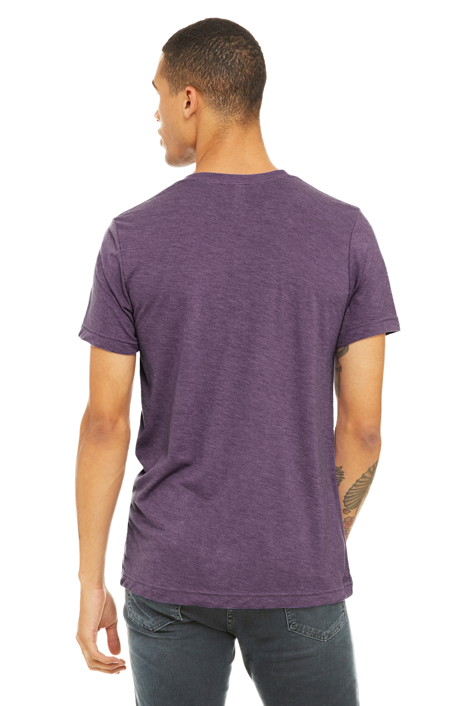 Unisex Heather CVC T-Shirt - Heather Team Purple