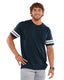 LAT 6937 - Men's Football T-Shirt - Vintage Navy / Blend White