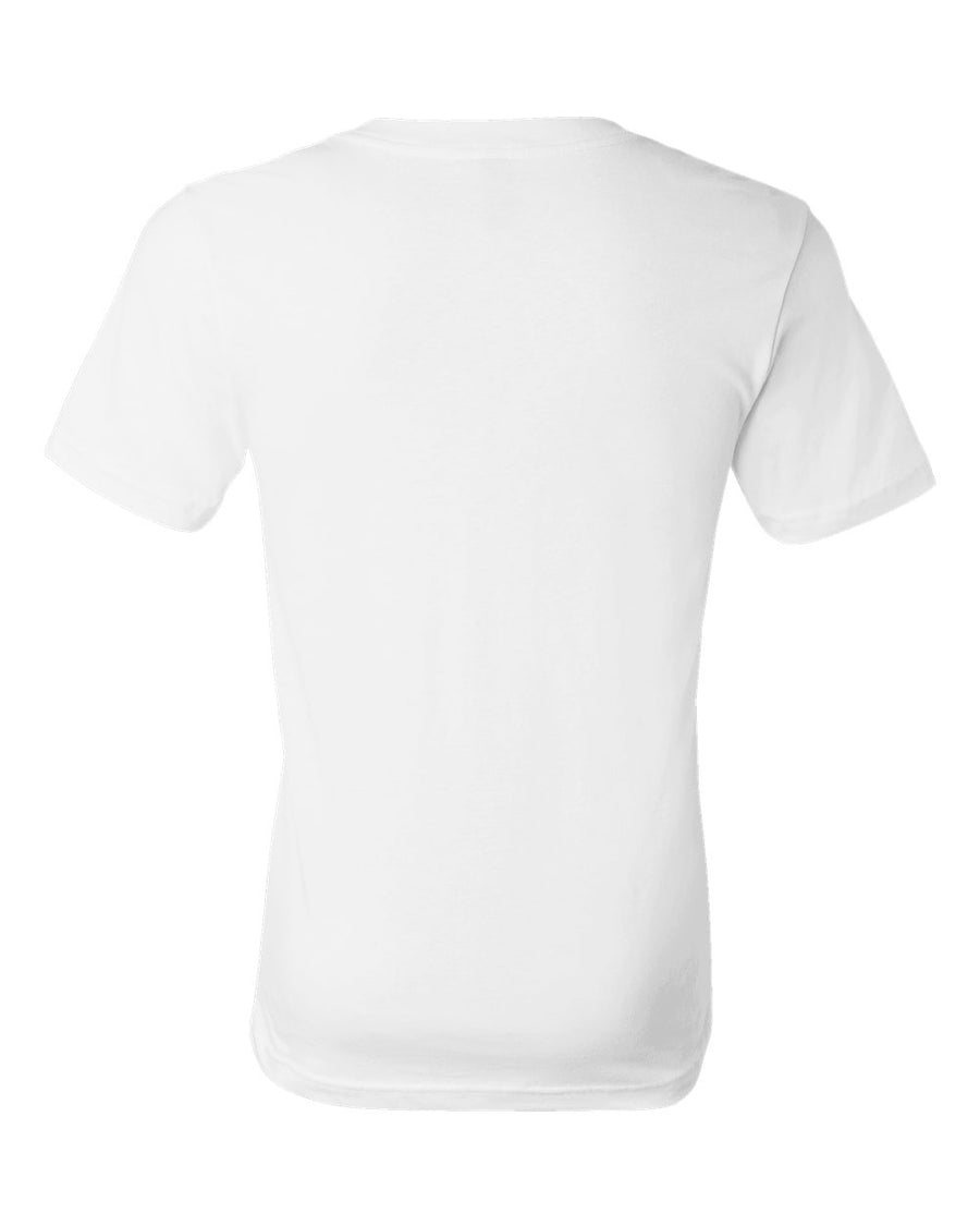Unisex Deep V-Neck Jersey Tee - White
