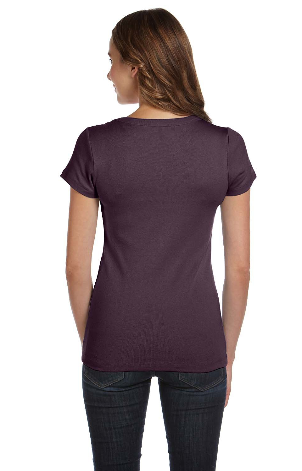 Women's Baby Rib Scoopneck Tee - Plum