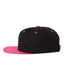 Yupoong 6089 - Unisex 6-Panel Structured Flat Visor Classic Snapback - Black / Neon Pink