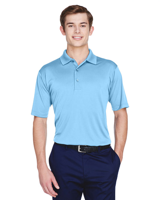 Men's Cool & Dry 8-Star Elite Performance Interlock Polo - Columbia Blue