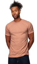 Unisex Poly-Rich Tee - Heather Peach