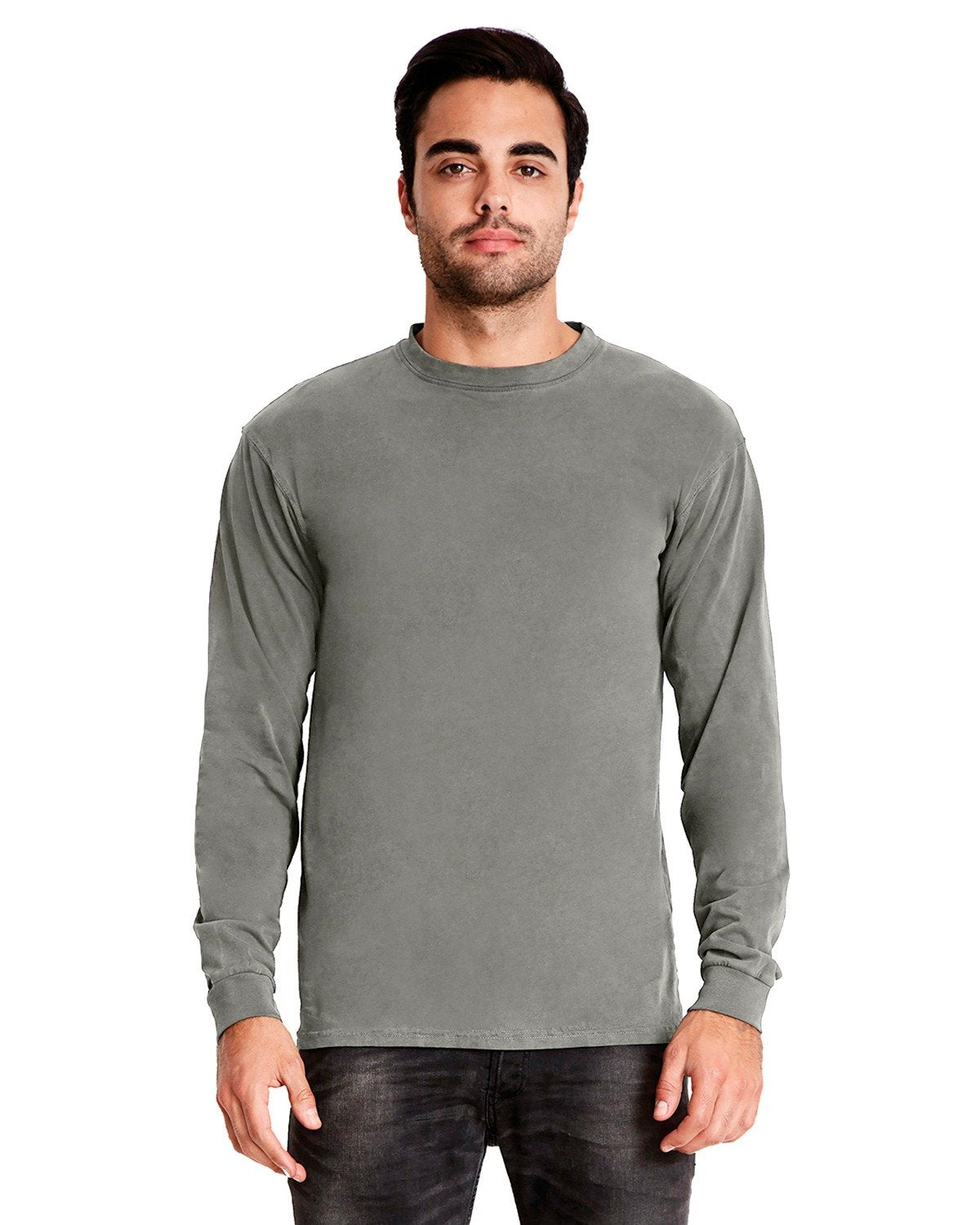 Unisex Inspired Dye Long-Sleeve Crew - Lead