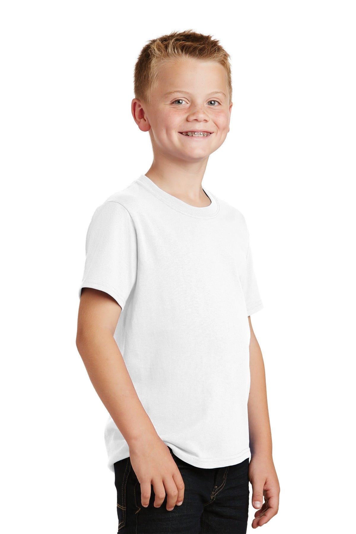 Youth Core Cotton Tee - White
