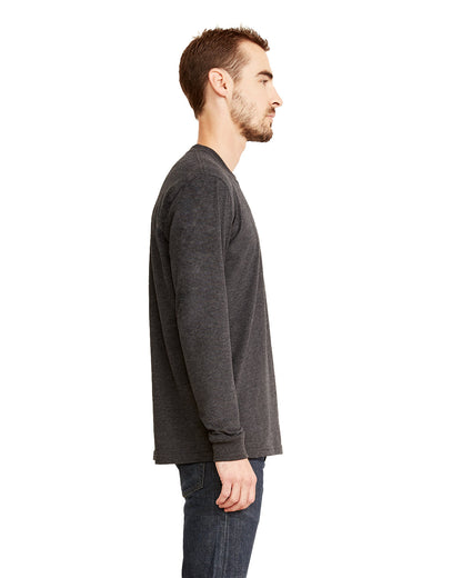 Unisex Sueded Long-Sleeve Crew - Heather Metal