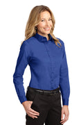 Women's Long Sleeve Easy Care Shirt - Royal / Cl Navy
