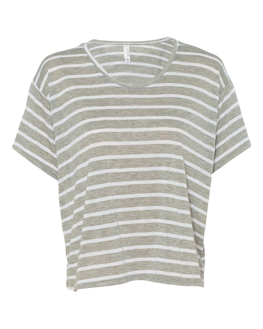 Women's Flowy Boxy T-Shirt - Heather Striped Athletic / White