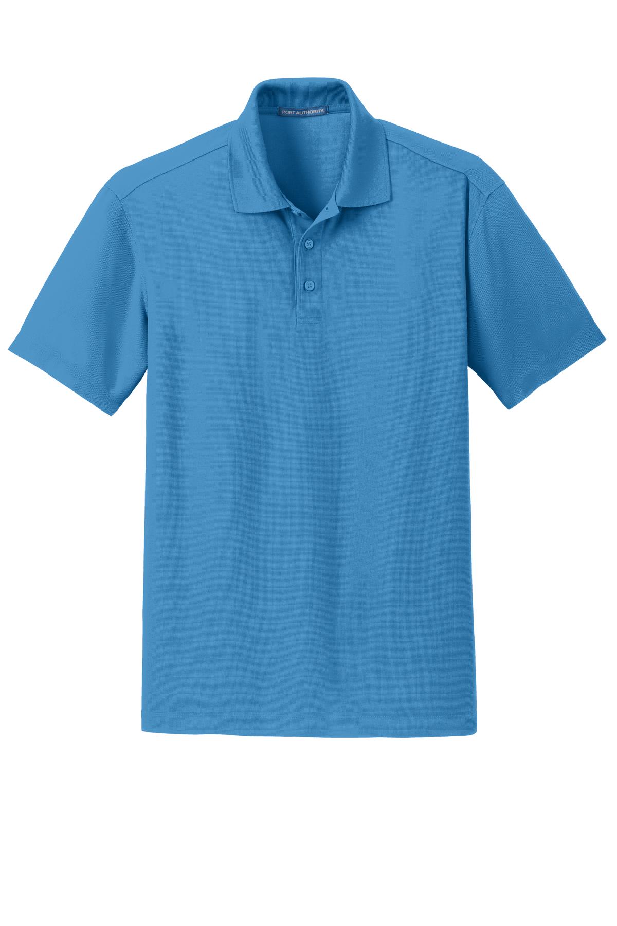 Unisex Dry Zone Grid Polo - Celadon Blue