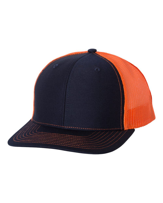 Snapback Trucker Cap - Navy / Orange
