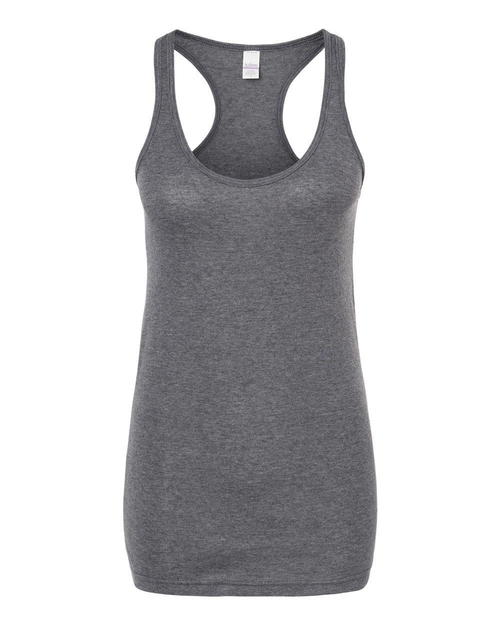 Women's Slim Fit Poly-Rich Racerback Tank - Heather Charcoal