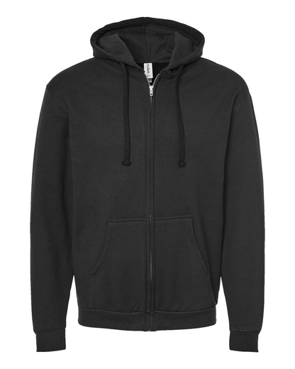 Unisex Fleece Zip Hoodie - Black