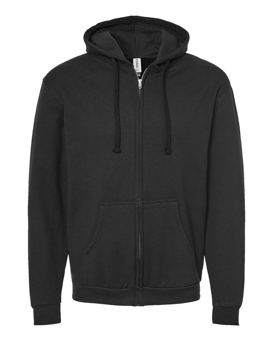 Unisex Fleece Zip Hoodie - Black