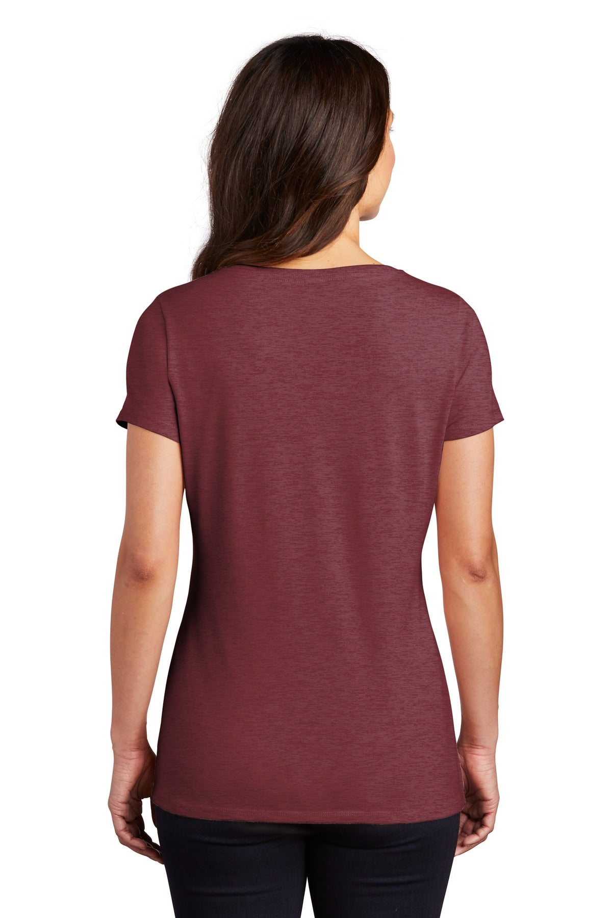 Women's Perfect Tri V-Neck Tee - Maroon Frost