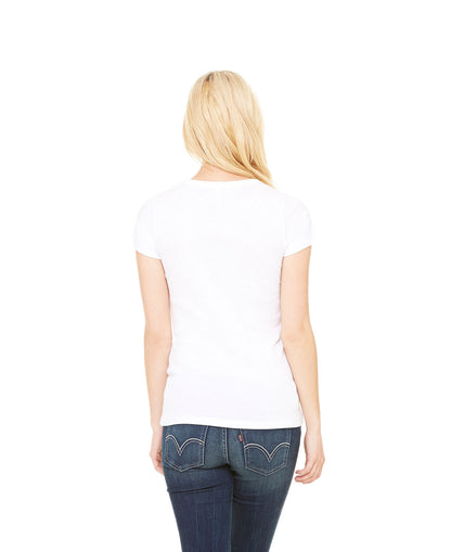 Women's Baby Rib Scoopneck Tee - White