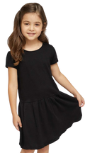 Toddler Baby Rib Dress - Black