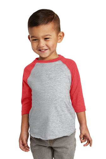 Toddler Baseball T-Shirt - Vintage Heather / Vintage Red