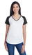 Anvil 6770VL - Women's Tri-Blend Raglan T-Shirt - White / Black