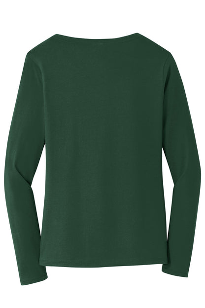 Women's Long Sleeve Fan Favorite V-Neck Tee - Forest Green