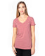 Threadfast Apparel 200RV - Women's Ultimate V-Neck T-Shirt - Maroon Heather
