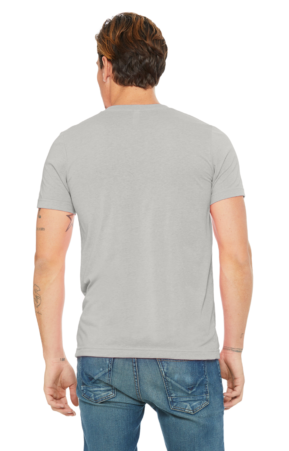 Unisex Jersey Short-Sleeve V-Neck T-Shirt - Silver
