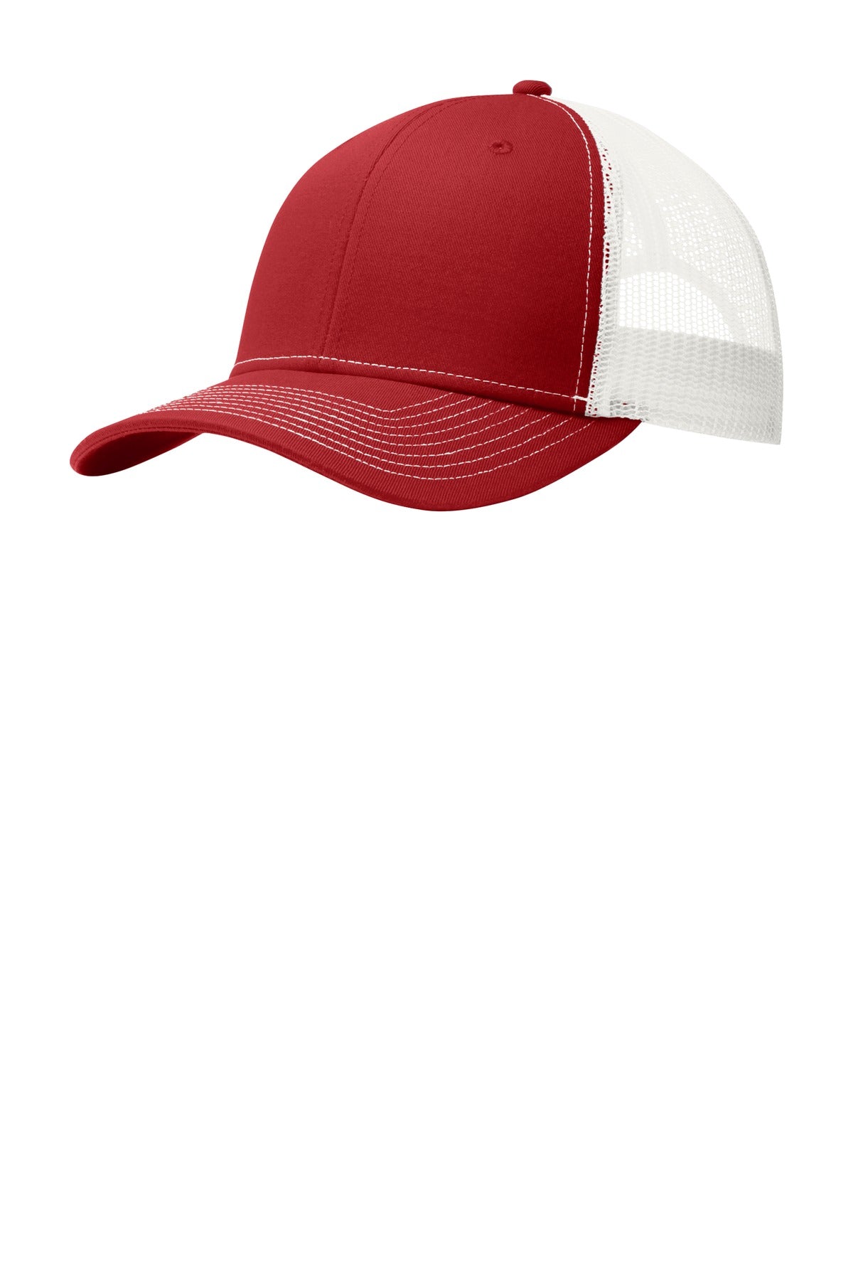 Snapback Trucker Cap - Flame Red / White