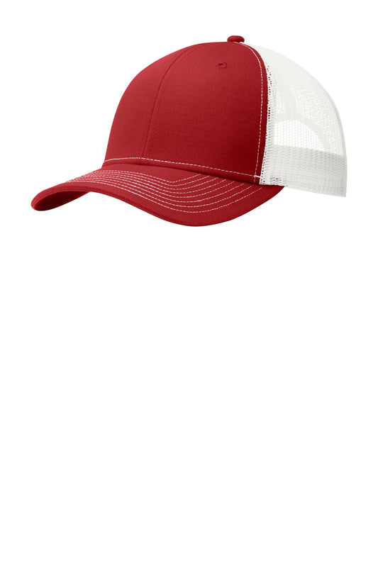 Snapback Trucker Cap - Flame Red / White
