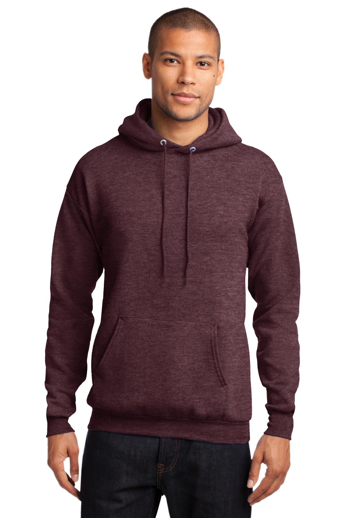 Unisex Core Fleece Pullover Hoodie - Heather Athletic Maroon