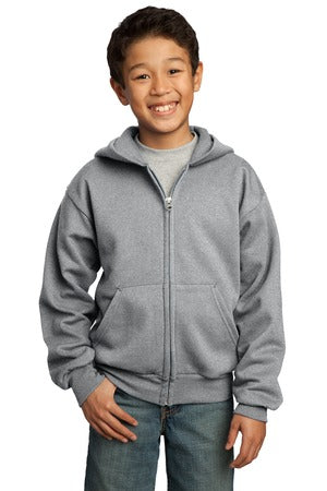 Youth Core Fleece Full-Zip Hoodie - Athletic Heather