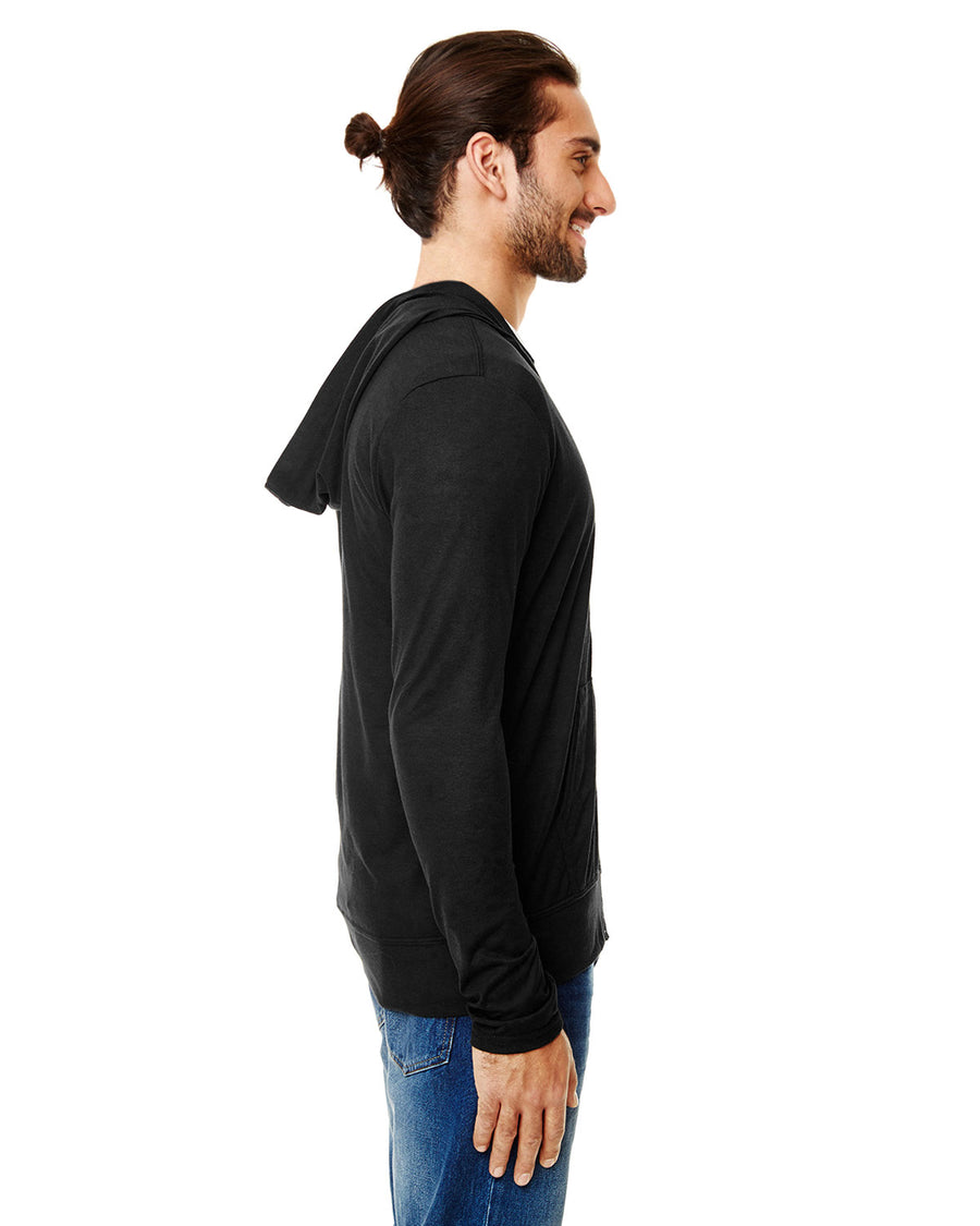 Unisex Triblend Full-Zip Jacket - Black