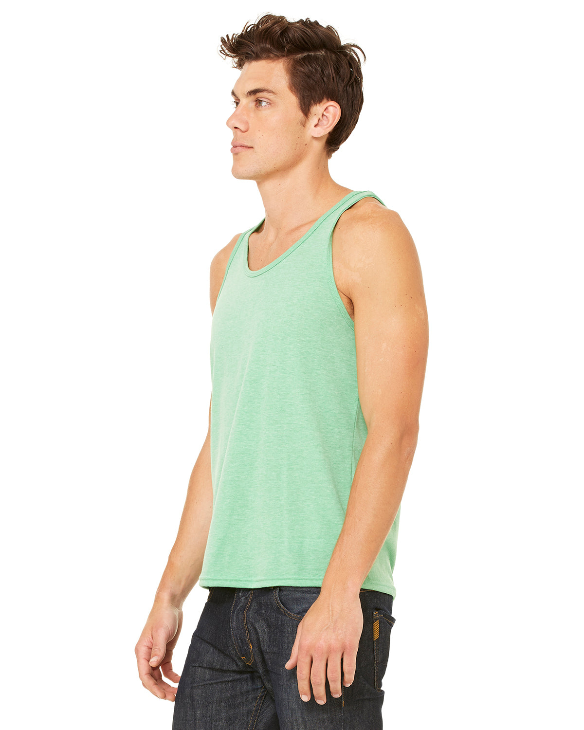 Unisex Jersey Tank - Green Triblend