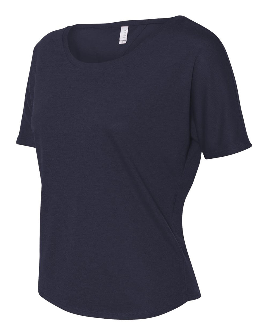 Women's Flowy Open Back Tee - Midnight