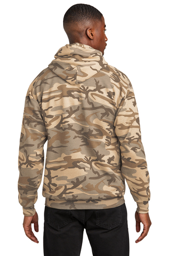 Unisex Core Fleece Camo Pullover Hoodie - Desert Camo