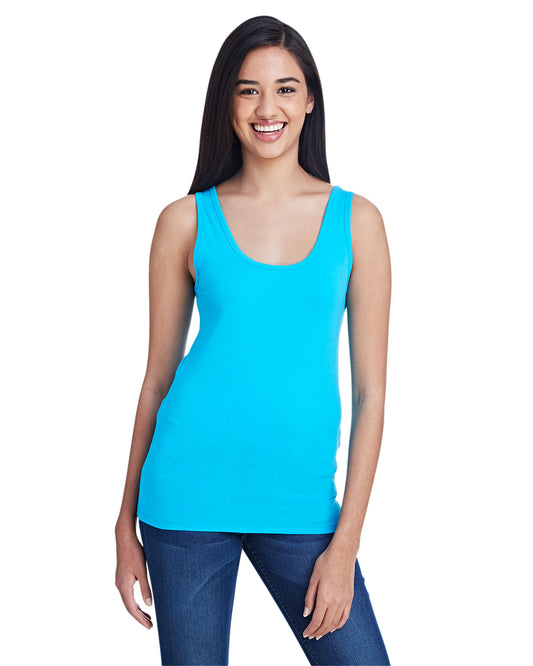 Women's Stretch Tank - Caribbean Blue