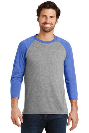 Unisex Perfect Tri 3/4-Sleeve Raglan - Royal Fr / Gray French
