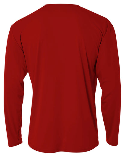 Youth Long Sleeve Cooling Performance Crew Shirt - Cardinal