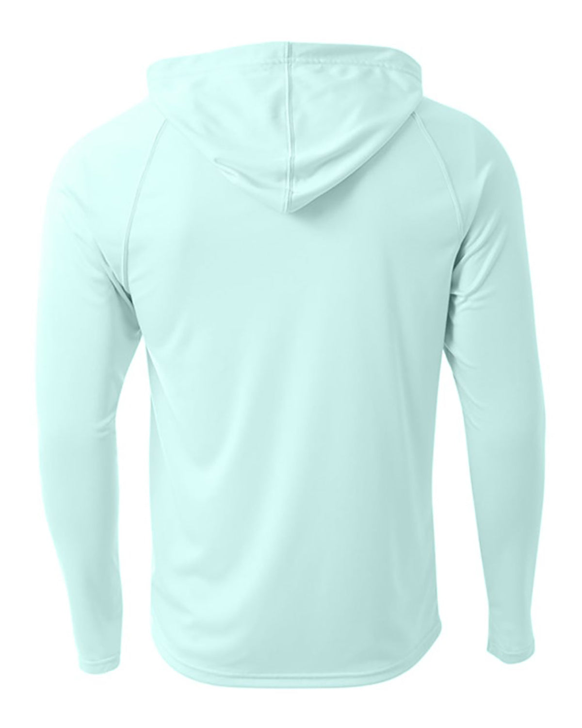 A4 Unisex Cooling Long Sleeve Hooded Tee - Pastel Mint