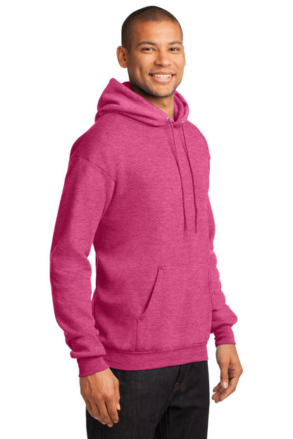 Unisex Core Fleece Pullover Hoodie - Heather Sangria