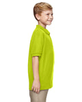 Youth Double Piqué Polo - Safety Green