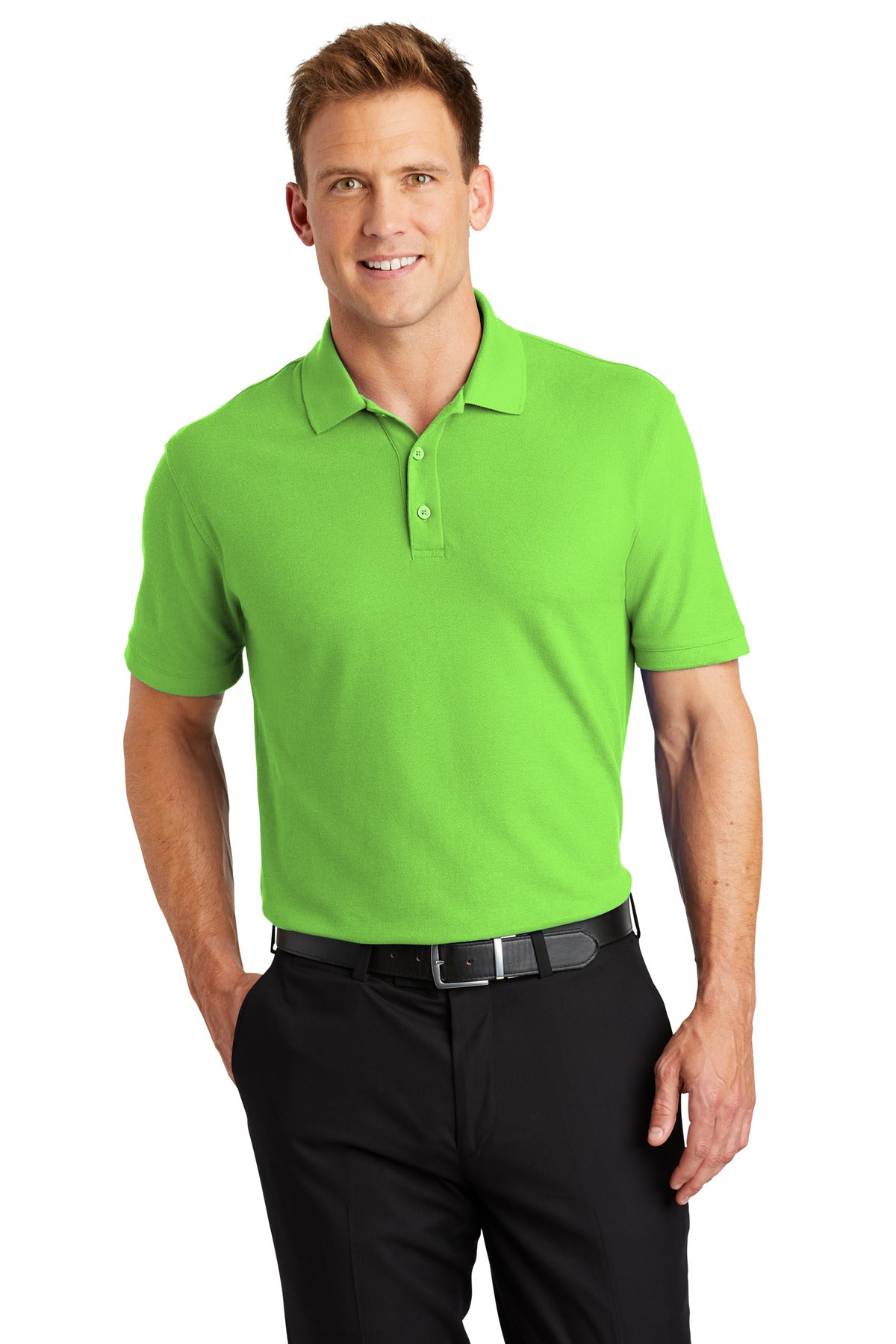Unisex Core Classic Pique Polo - Lime