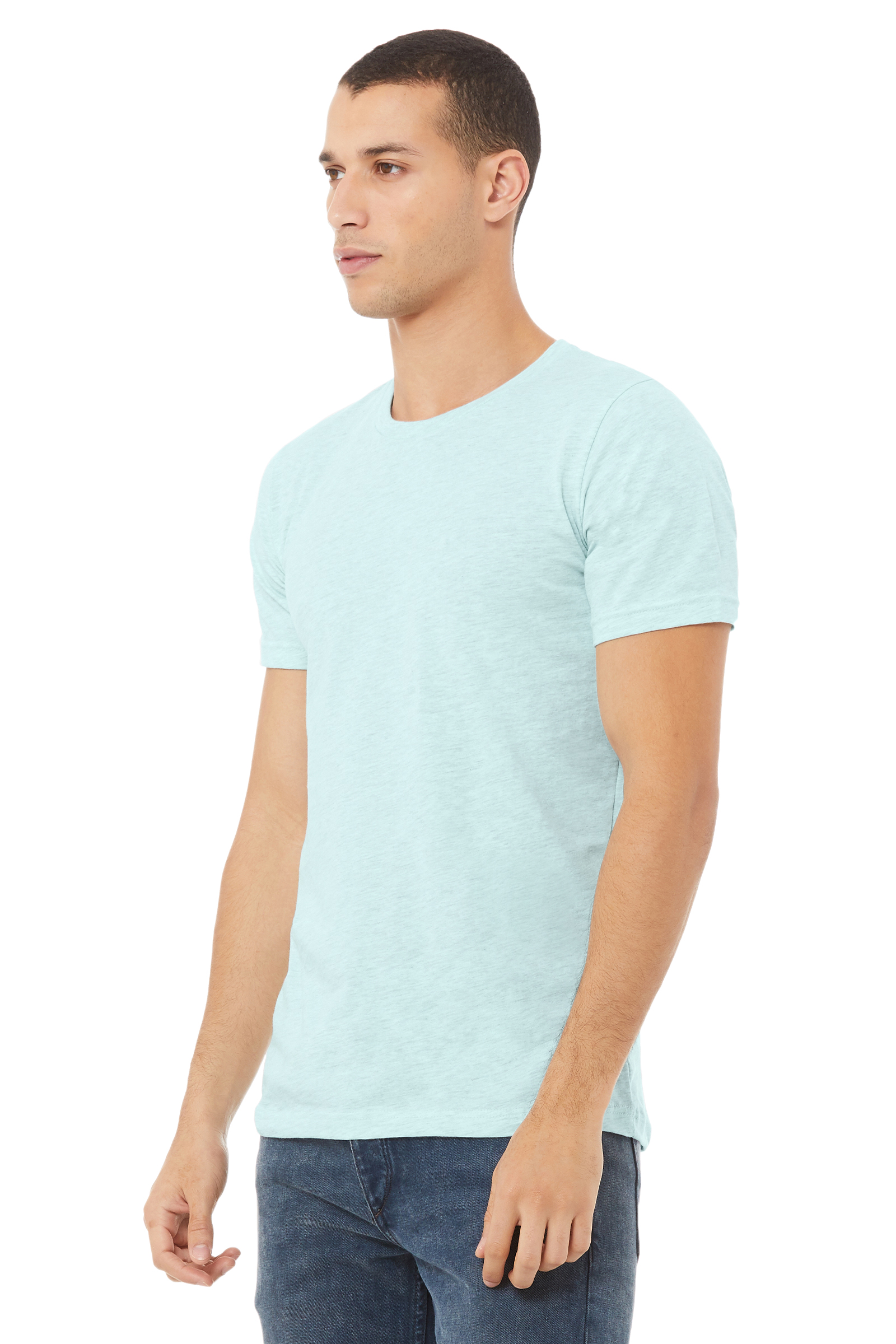 Unisex Heather CVC T-Shirt - Heather Prism Ice Blue