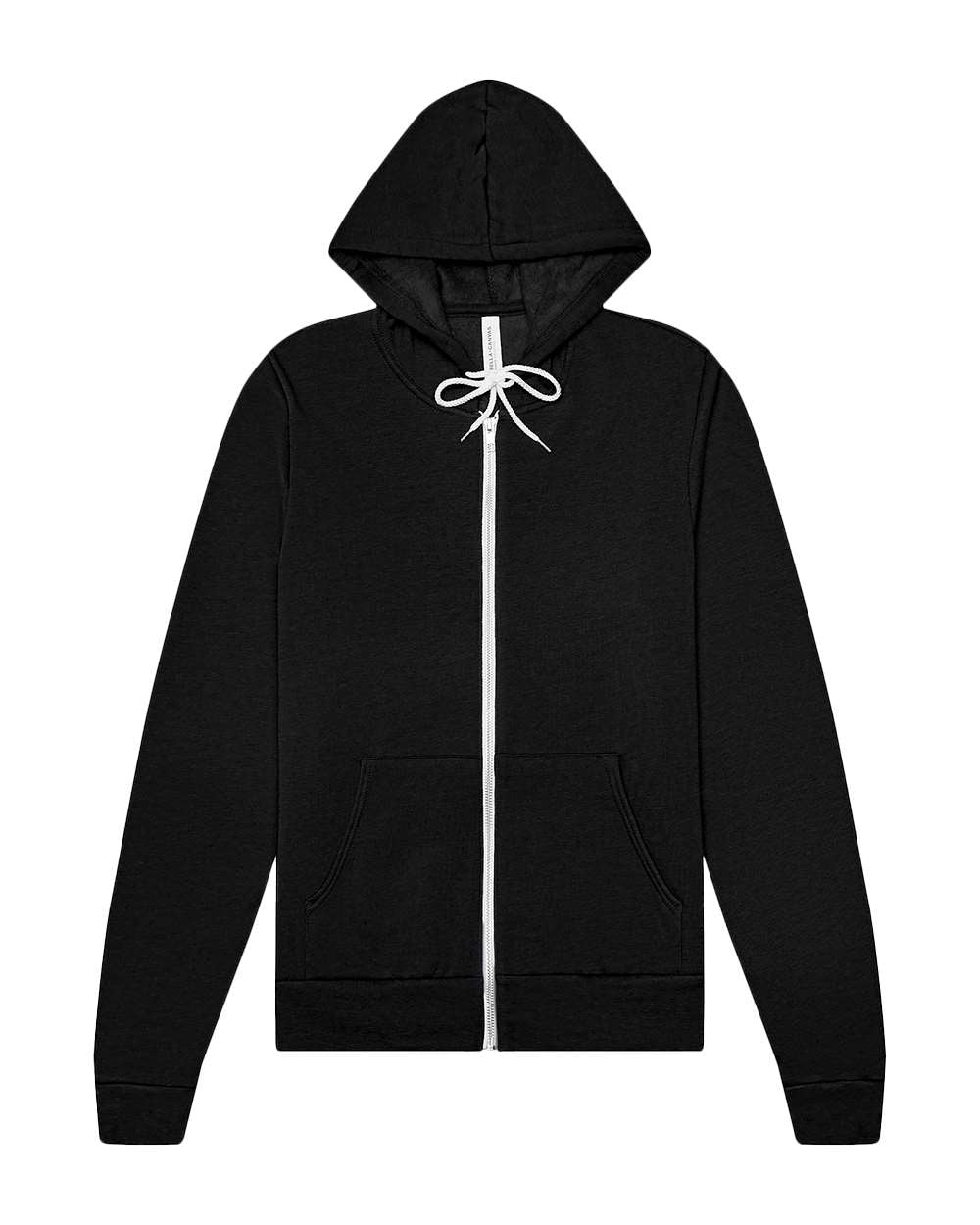 Unisex Poly-Cotton Sponge Fleece Full-Zip Hoodie - Vintage Black