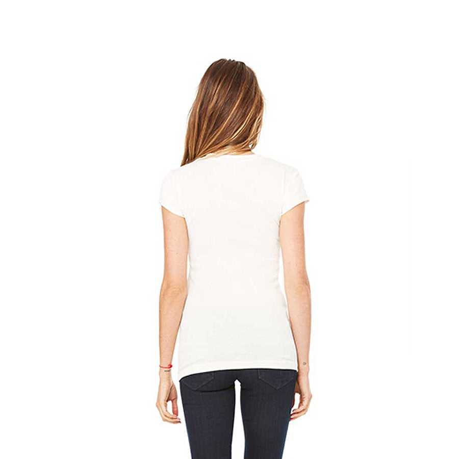 Women's Sheer Mini Rib Short-Sleeve T-Shirt - Cream