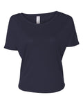 Women's Flowy Open Back Tee - Midnight