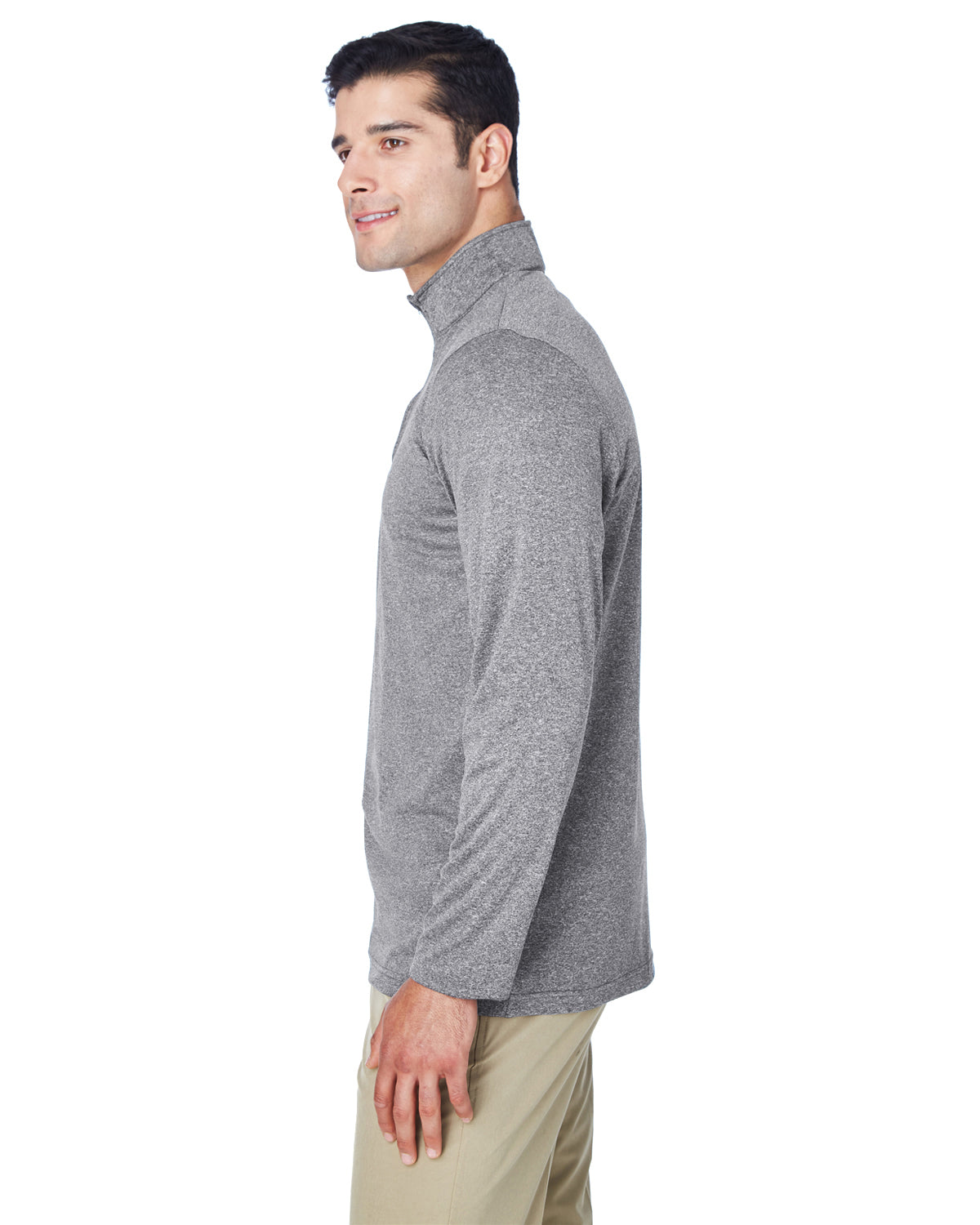 Men's Cool & Dry Heathered Performance Quarter-Zip - Charcoal Heather